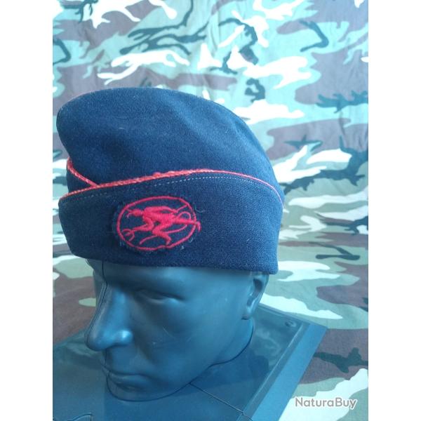 Rare Calot 152e RI "Diables Rouges" - Insigne Tissu Brod� - WW2 /Lib�ration/Alg�rie