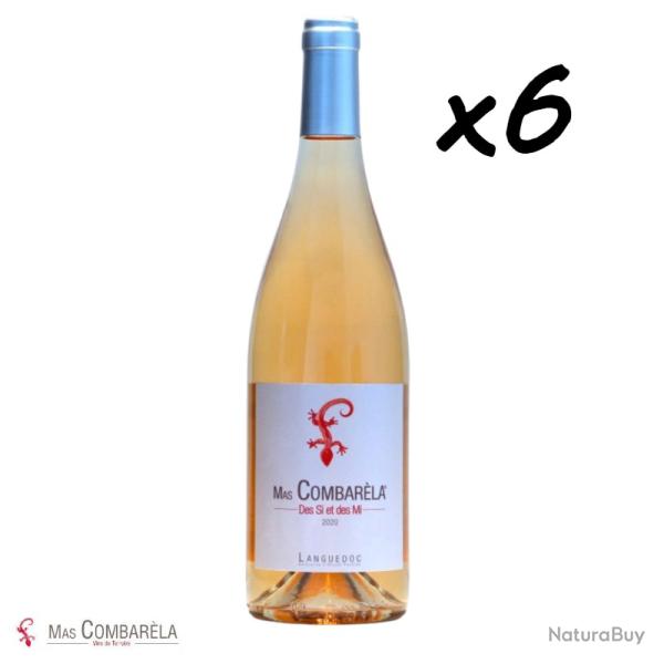 6 Bouteilles vin Ros� Mas Combarela "Des Si et Des Mi" AOP Languedoc, mise � prix 1� sans r�serve.