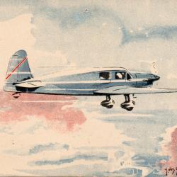 Carte postale illustr&eacute;e Caudron Simoun -N&deg;8928