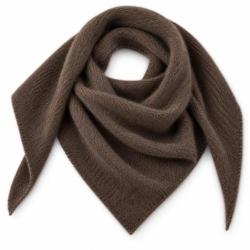 Echarpe triangle avec trou en laine et angora Femme - 4 coloris - Mackie - Mocha