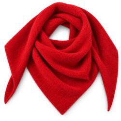 Echarpe triangle avec trou en laine et angora Femme - 4 coloris - Mackie - Red