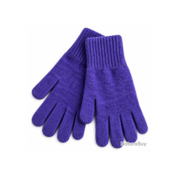 Gants en laine en angora Femme Crawford - 4 coloris - Mackie - Prune