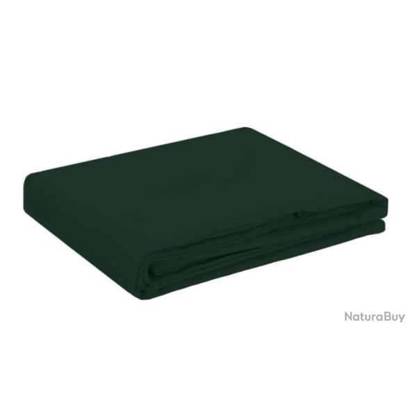Nappe rectangulaire polyester vert fonc� 140x200 cm imperm�able antitaches