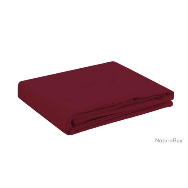 Nappe rectangulaire polyester bordeaux 140x200 cm imperm�able antitaches