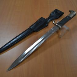 Ba&iuml;onnette Allemande de sortie belle fabrication avec porte fourreau cuir