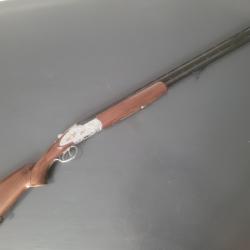 fusil superpos&eacute; huglu cal 28 / 70 MODELE 104 A canon de 71 cm