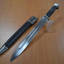 Rare Ba&iuml;onnette Danoise KRAG-JORGENSEN - Mod&egrave;le 1889 avec son fourreau d'origine - Fab. ALEX-COPPEL