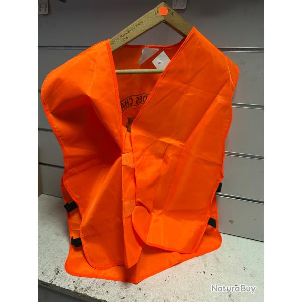 Lot x2 gilet fluo de chasse taille L