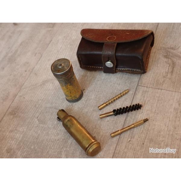 1940 Sacoche, trousse pour entretien du revolver Suisse 1882, 82/29 et pistolet parabellum 00, 06