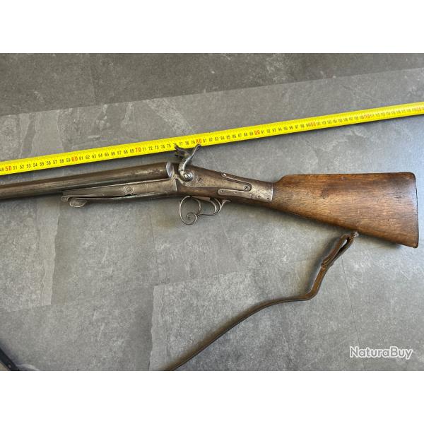 Fusil de chasse juxtapos� ancien - Calibre 16 (Collection / D�coration) - Fin XIXe
