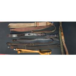 magnifique lot de 7 bretelles a vendre aux ench&egrave;res destockage chasse armurerie