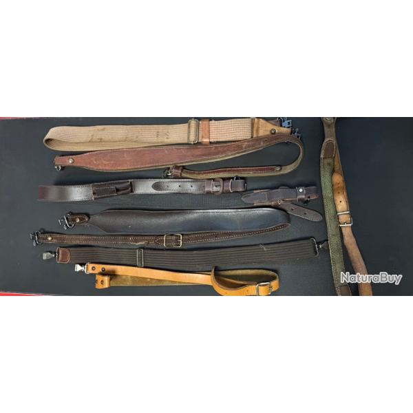 magnifique lot de 7 bretelles a vendre aux ench�res destockage chasse armurerie
