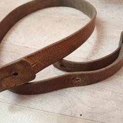 Sangle / bretelle en cuir pour fusil suisse Mdle 1889, G11 ou 96/11 ou G11 (4)