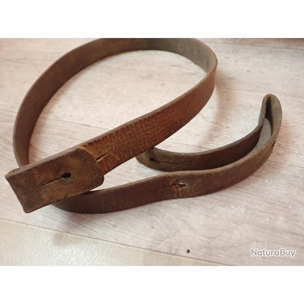 Sangle / bretelle en cuir pour fusil suisse Mdle 1889, G11 ou 96/11 ou G11 (4)