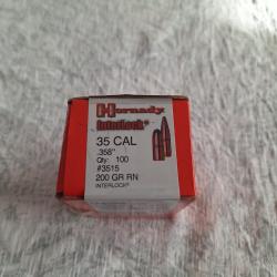 66 Ogives Hornady Interlock #3515 - Cal. 35 - .358" - 200 Grains RN
