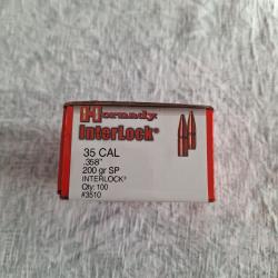 100 Ogives Hornady Interlock #3510 - Cal. 35 - .358" - 200 Grains SP