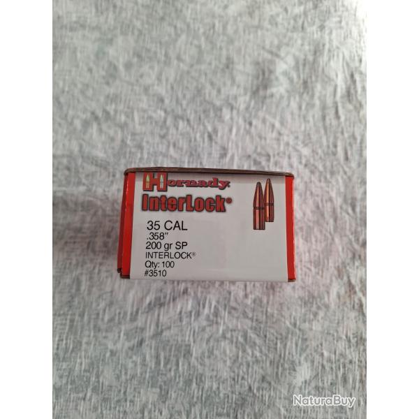 100 Ogives Hornady Interlock #3510 - Cal. 35 - .358" - 200 Grains SP
