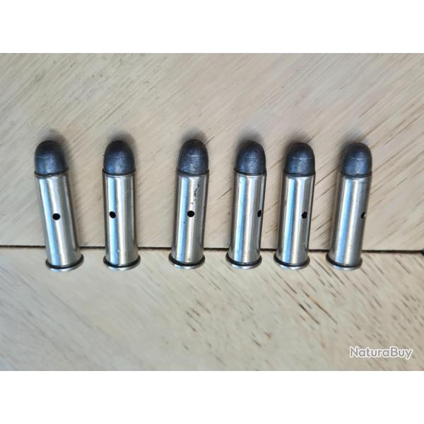 6 x 38 Sp neutralis�es nickel�, laiton,  winchester, GFL ou Geco, plomb