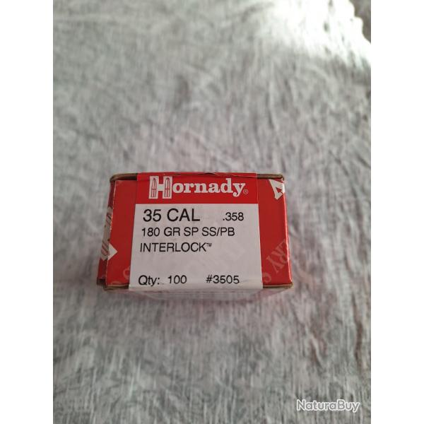 82 Ogives Hornady Interlock #3505 - Cal. 35 - .358" - 180 Grains RN