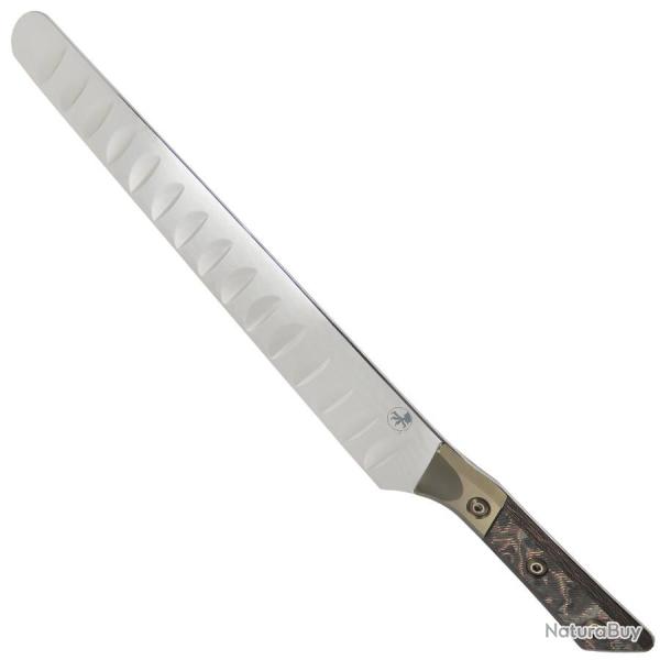 COUTEAU � BRISKET LIVEWIRE FIBRE DE CARBONE SAN MAI M390, PROTOTYPE MARFIONE