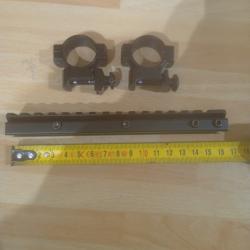 Rail picatiny adaptateur 11mn vers 21mn