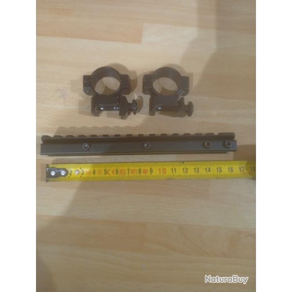 Rail picatiny adaptateur 11mn vers 21mn