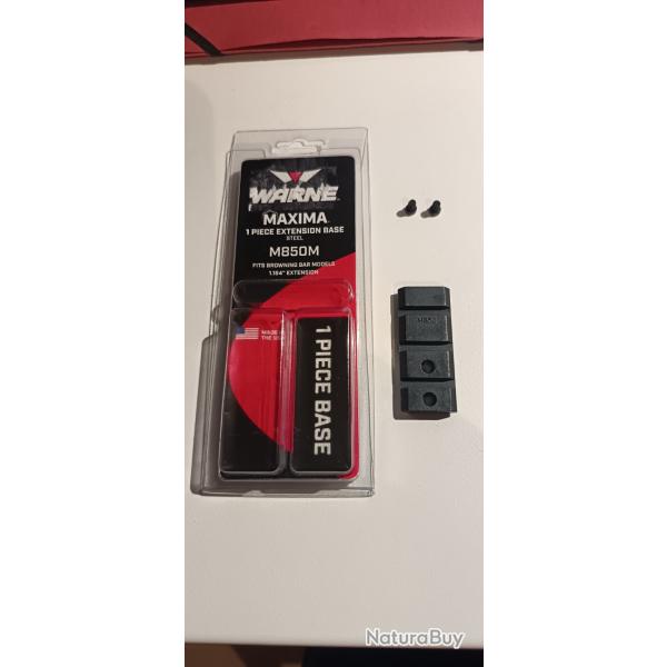 Embase WARNE Maxima acier ( montage point rouge sur Browning bar et Winchester SXR2 �