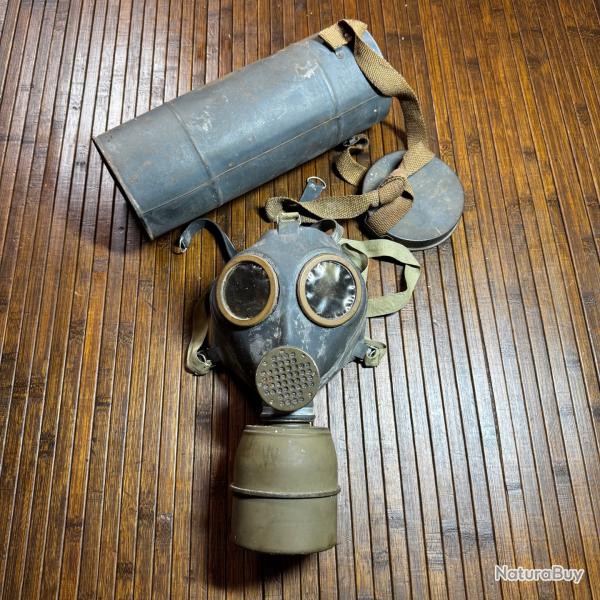Masque � gaz fran�ais TC 38 / CP 1938 - D�fense Passive WW2 - bon �tat