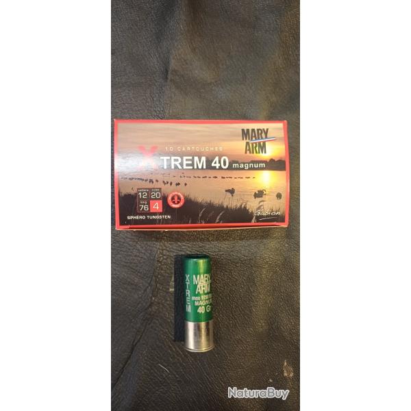 Munitions Mary Arm X-trem 40 Sph�ro Tungsten calibre 12/76 neuves en stock !!!