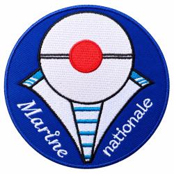 &Eacute;cusson Brod&eacute; Marine Nationale Fran&ccedil;aise - Cocarde Tricolore - 90 mm