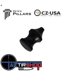 Boule de levier culasse Pete's Pillars CZ 457 Knurled Finger Groove XL Bolt Knob Billet Aluminum Bla