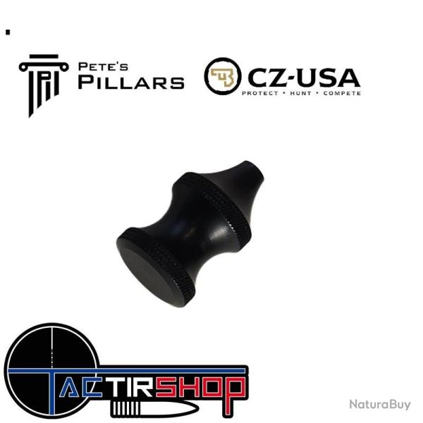 Boule de levier culasse Pete's Pillars CZ 457 Knurled Finger Groove XL Bolt Knob Billet Aluminum Bla
