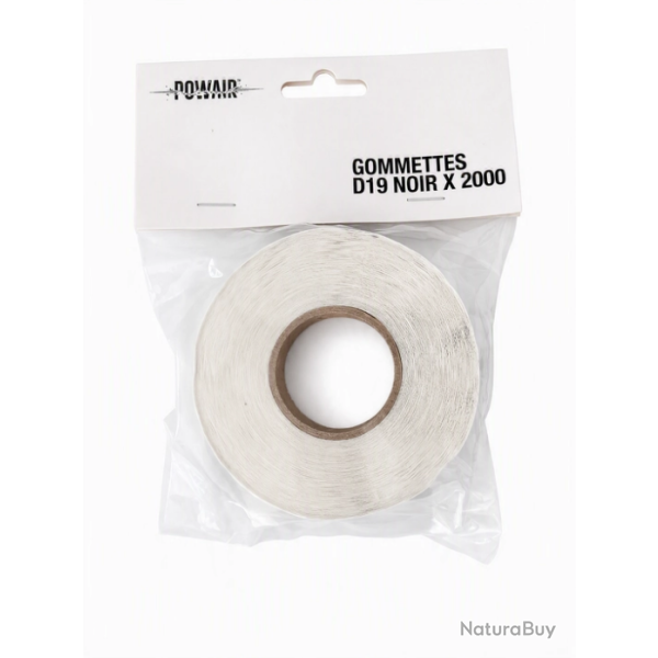 Gommettes noires diam. 19 mm x 2000