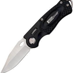 Couteau Pliant AccuSharp Wheel Lame Inox Clip Point Manche Aluminium Noir AS703C