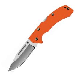 Couteau Pliant AccuSharp Lame Inox Clip Point Manche G10 Orange Lockback AS712C