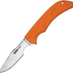 Couteau Fixe AccuSharp Caping Lame Acier 420 Manche Caoutchouc Orange &Eacute;tui Nylon AS731C