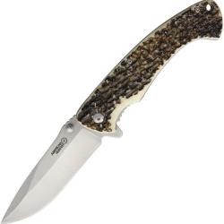 Couteau Pliant American Hunter A/O Lame Inox Manche Imitation Cerf Linerlock AH016