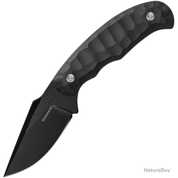 Couteau Fixe Anthem Knives Outpost Lame Acier 52100 Manche G10 Noir �tui Kydex ATHOTBKBK