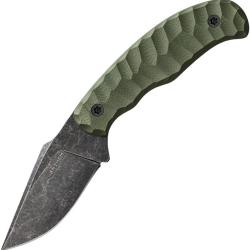Couteau Fixe Anthem Knives Outpost Lame Acier 52100 Manche G10 Vert OD &Eacute;tui Kydex ATHOTODSST