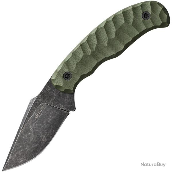 Couteau Fixe Anthem Knives Outpost Lame Acier 52100 Manche G10 Vert OD �tui Kydex ATHOTODSST
