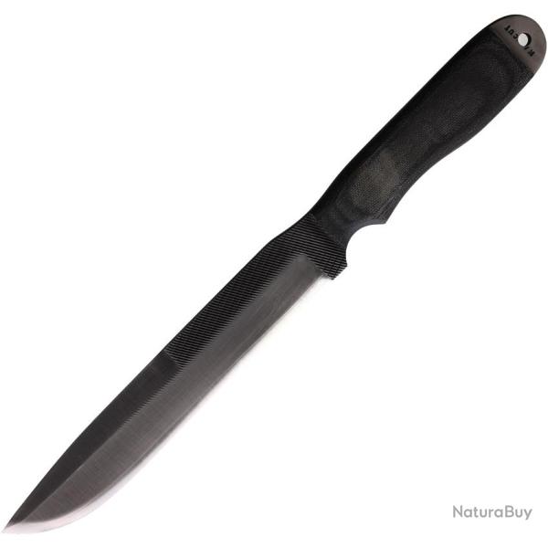 Couteau Fixe Anza Dune Field Lame Acier Manche Micarta Noir �tui Cuir AZDFM