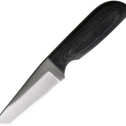 Couteau Fixe Anza Lame Acier 8,89 cm Tanto Manche Micarta Noir &Eacute;tui Cuir AZJWKR1M
