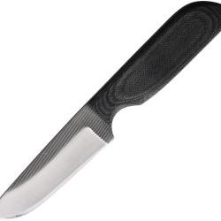 Couteau Fixe Anza Lame Acier 9,53 cm Manche Micarta Noir &Eacute;tui Cuir AZJWKR3M