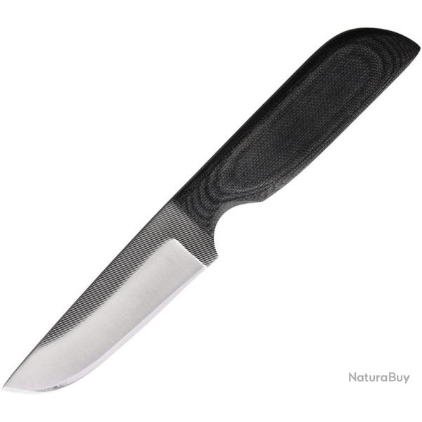 Couteau Fixe Anza Lame Acier 9,53 cm Manche Micarta Noir �tui Cuir AZJWKR3M