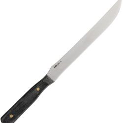 Couteau Fixe Anza Fillet Lame Acier 1095HC Manche Micarta Noir &Eacute;tui Cuir AZLFM