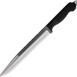 Couteau Fixe Anza Pig Slayer Lame Acier Manche Micarta Noir &Eacute;tui Cuir AZPSM