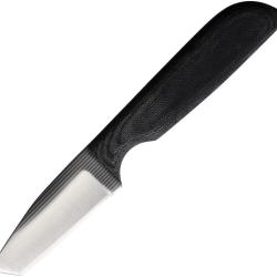 Couteau Fixe Anza Lame Acier 6,68 cm Tanto Manche Micarta Noir &Eacute;tui Cuir AZWKR1M
