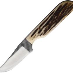 Couteau Fixe Anza Lame Acier 6,99 cm Manche Os &Eacute;tui Cuir AZWKR3LJB
