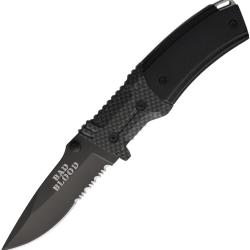 Couteau Pliant Bad Blood Lame Inox Manche Aluminium et Carbone Noir Linerlock BB0108