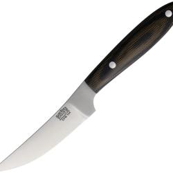 Couteau Bark River Bitter Root Caper Lame Acier Manche Micarta Noir et Vert &Eacute;tui Cuir BA99253MBGL